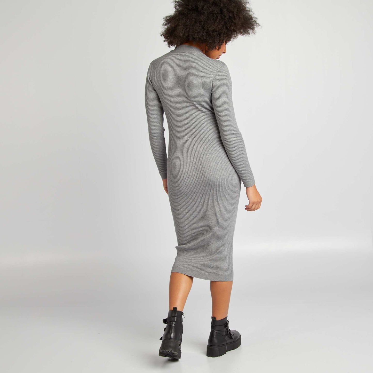 Long maternity dress GREY