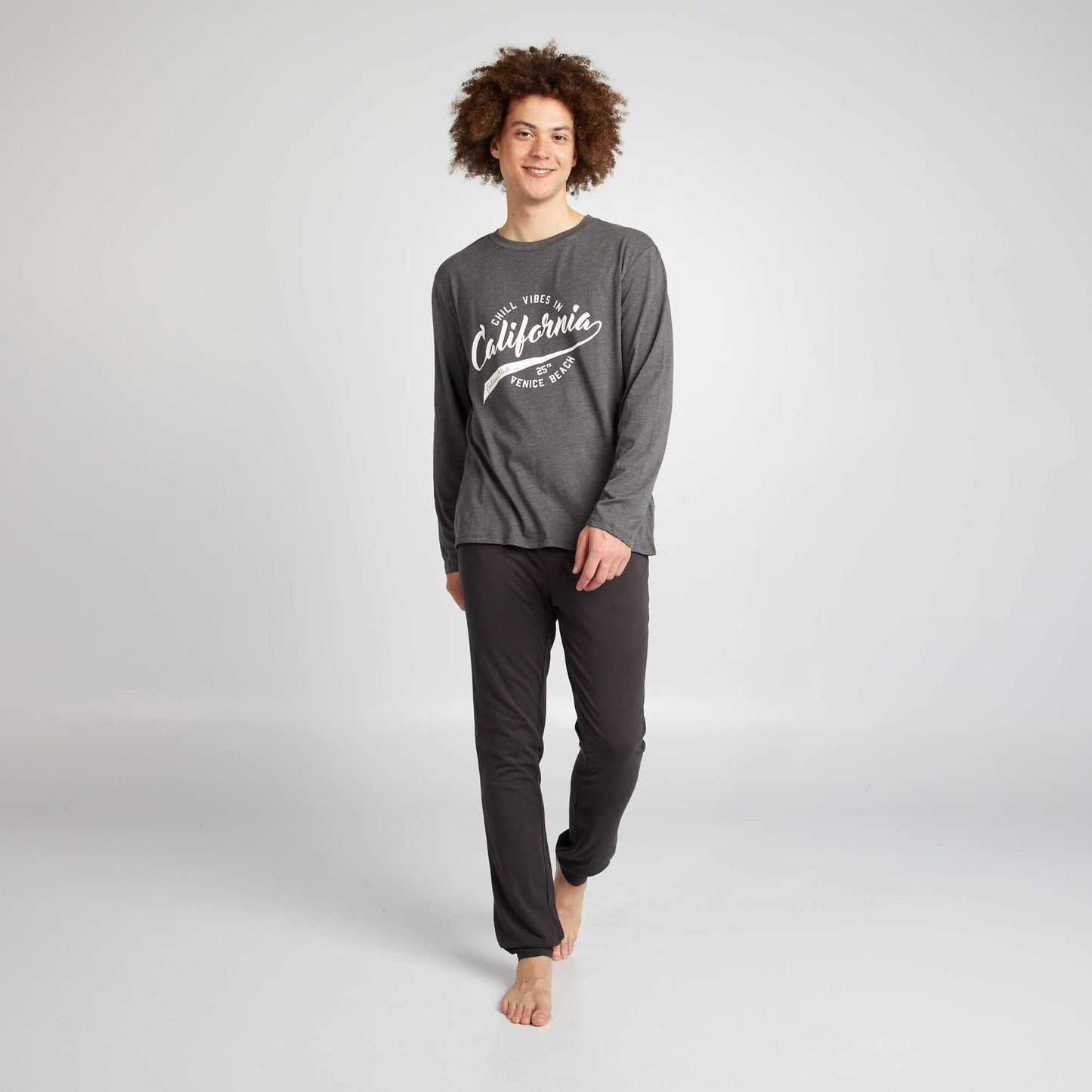 T-shirt + trousers pyjama set - 2-piece set GREY