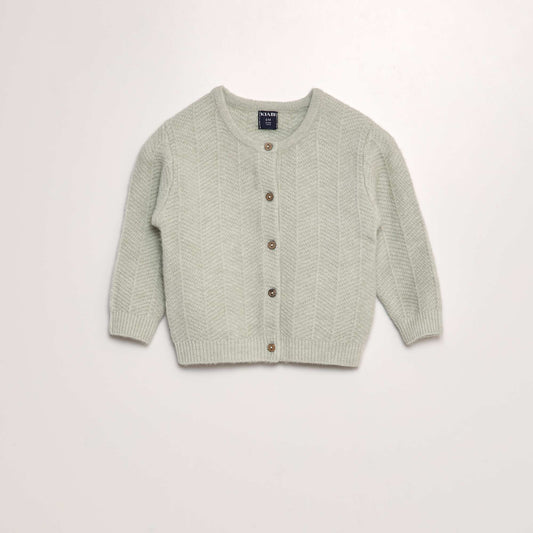 Knitted cardigan GREEN