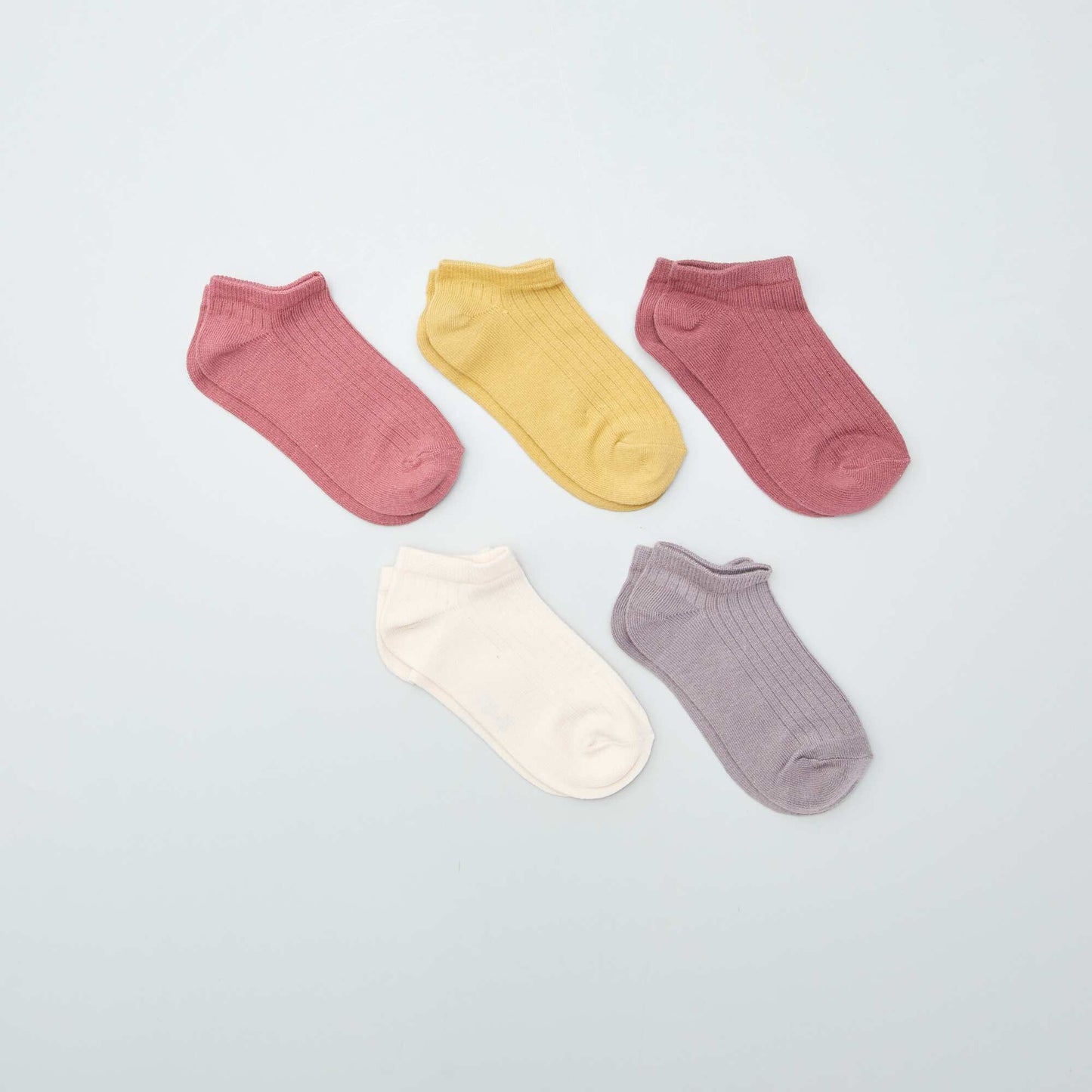 Pack of 5 pairs of invisible socks BROWN