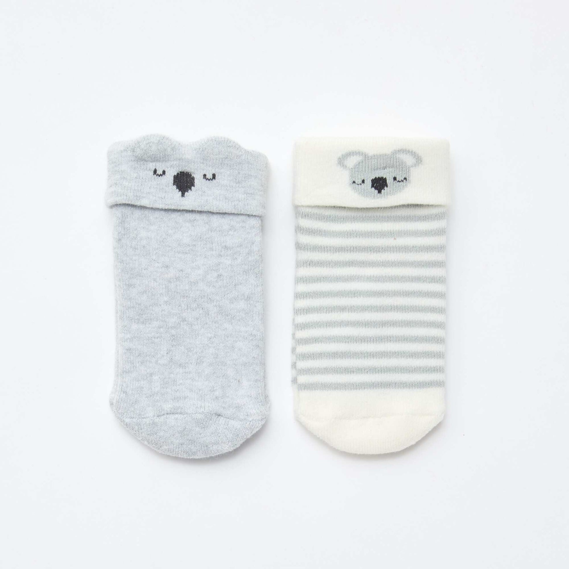 2-შეკვრა ახალშობილი წინდა ნაცრისფერი