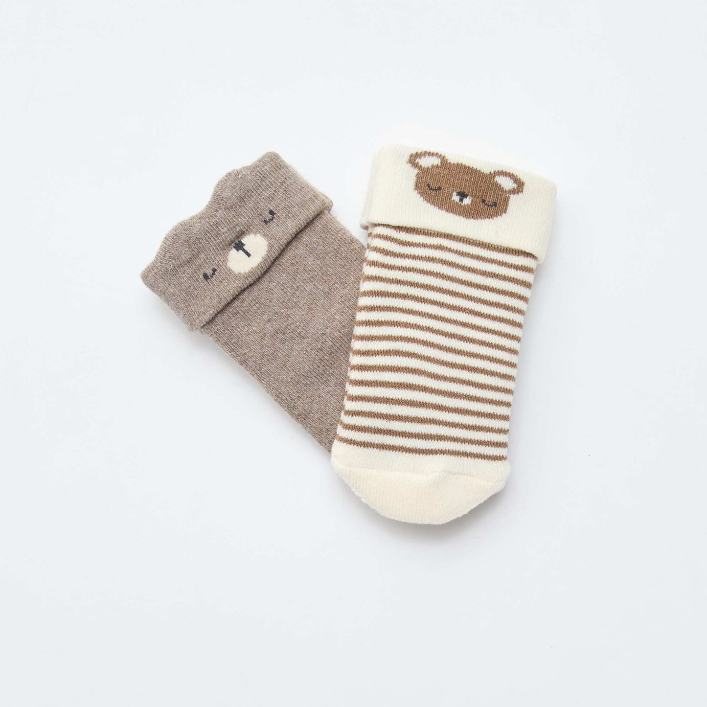 2-შეკვრა ახალშობილი წინდა ყავისფერი