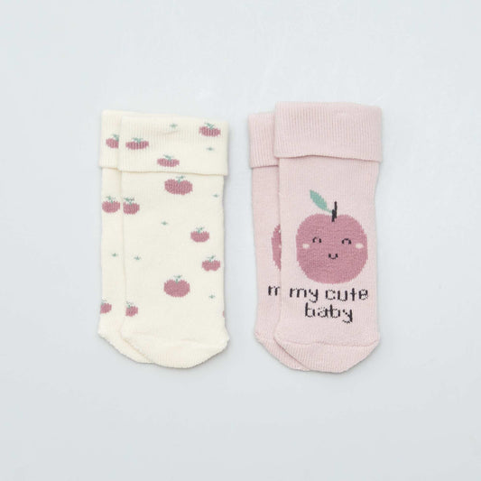 Pack of 2 pairs of socks PINK