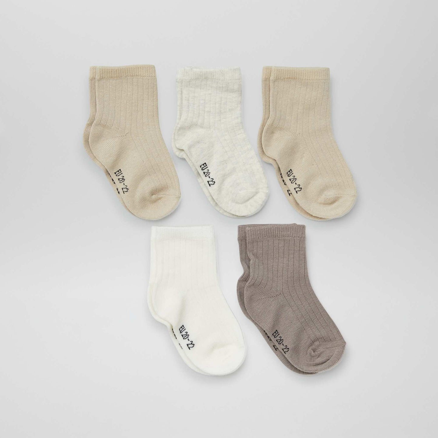 Pack of 3 pairs of socks BEIGE