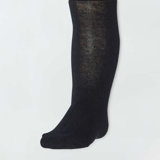 Plain warm tights black