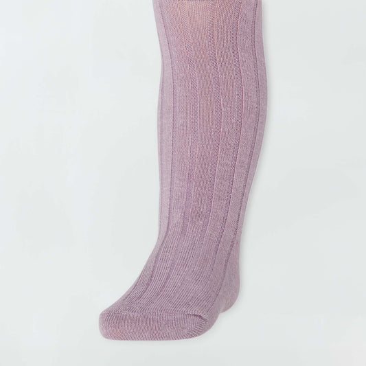 Plain warm tights PURPLE