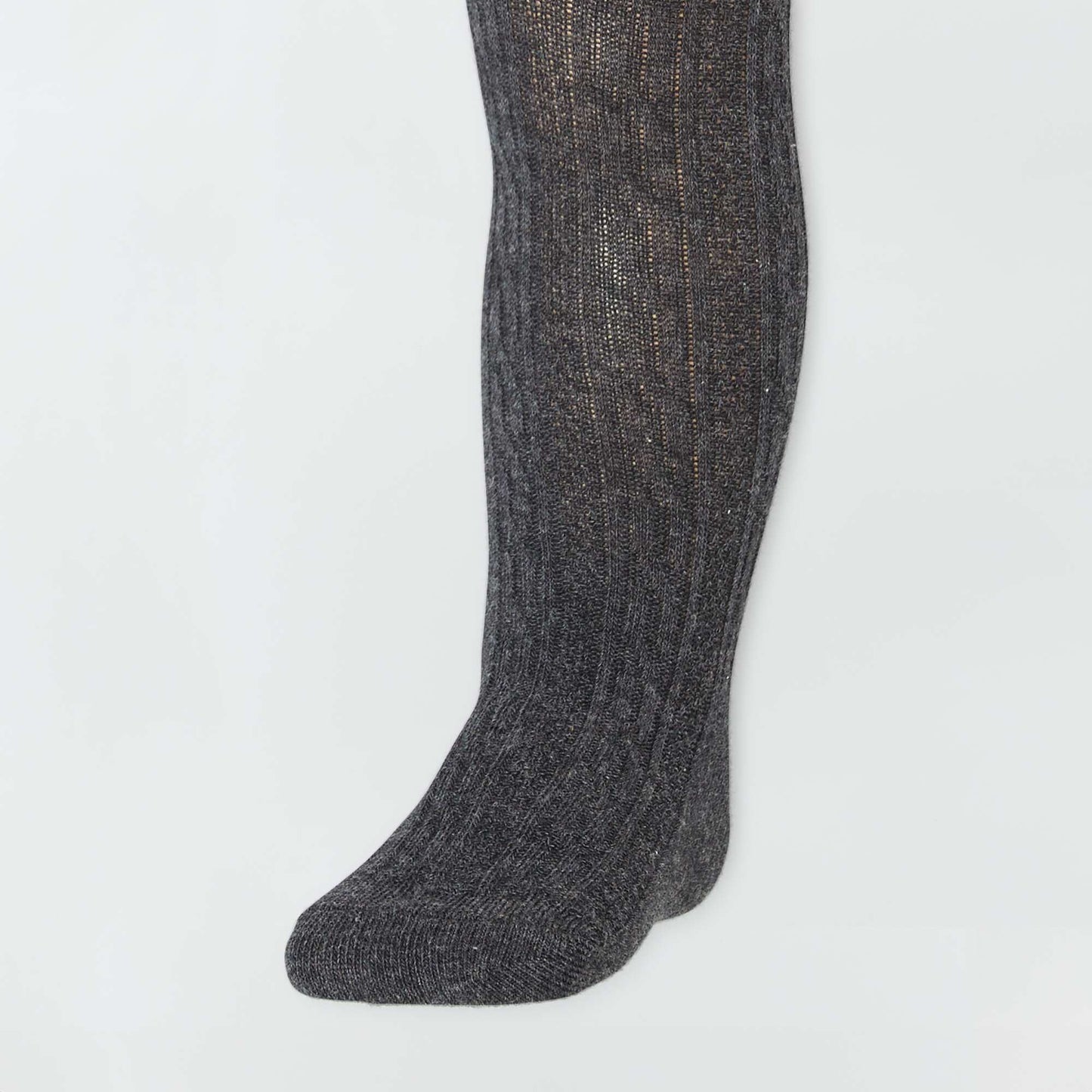 Warm cable knit tights - Pack of 2 GREY