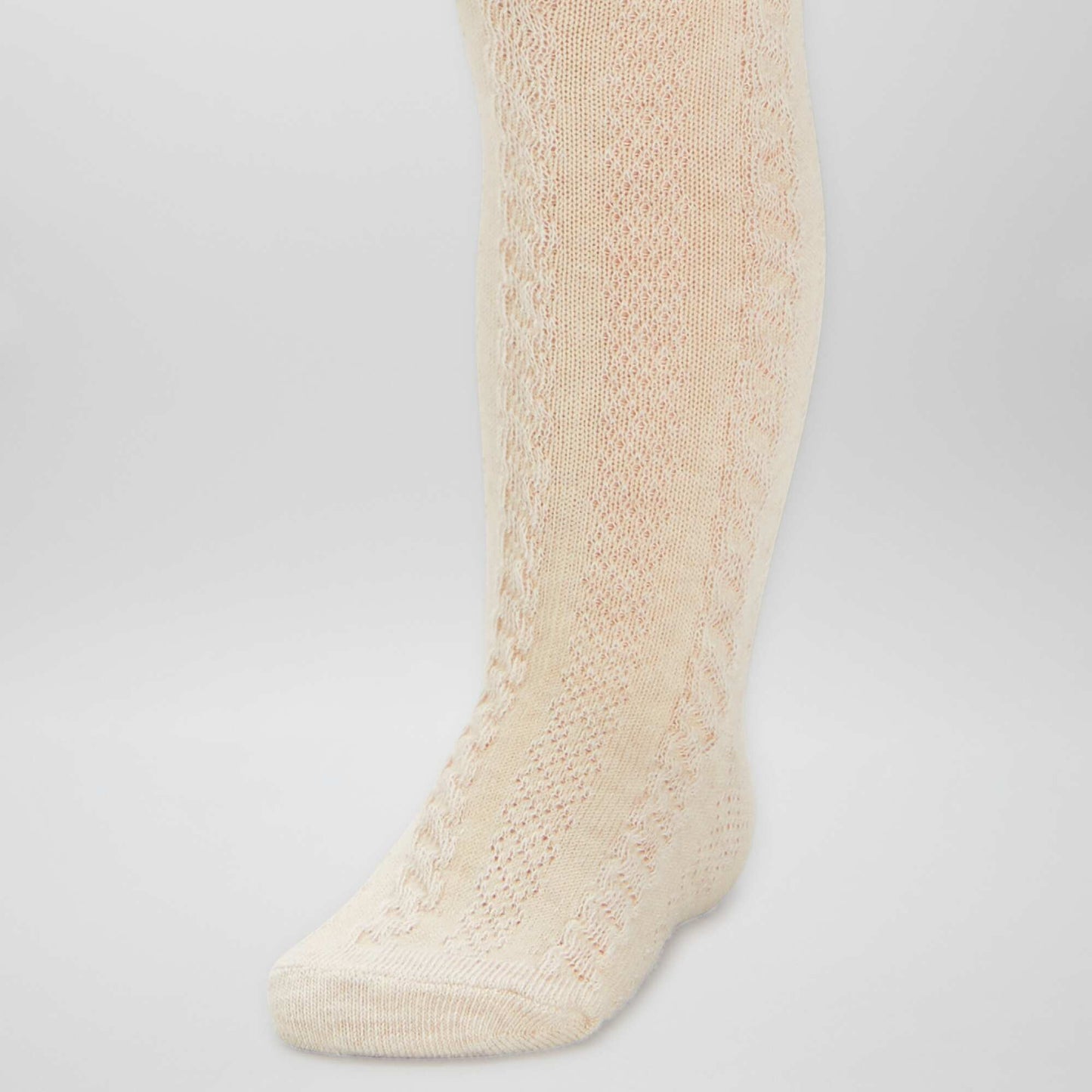 Warm cable knit tights - Pack of 2 BEIGE