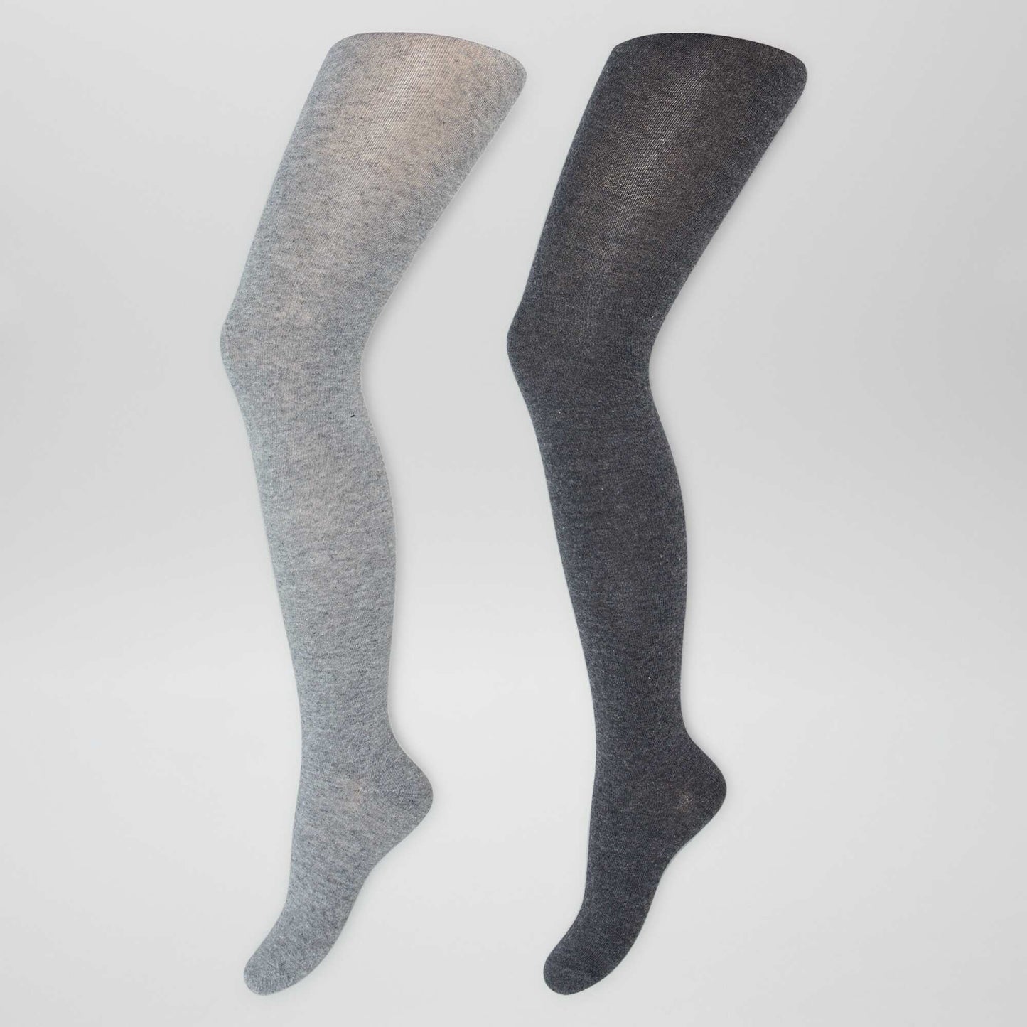 Pack of 2 pairs of warm tights GREY