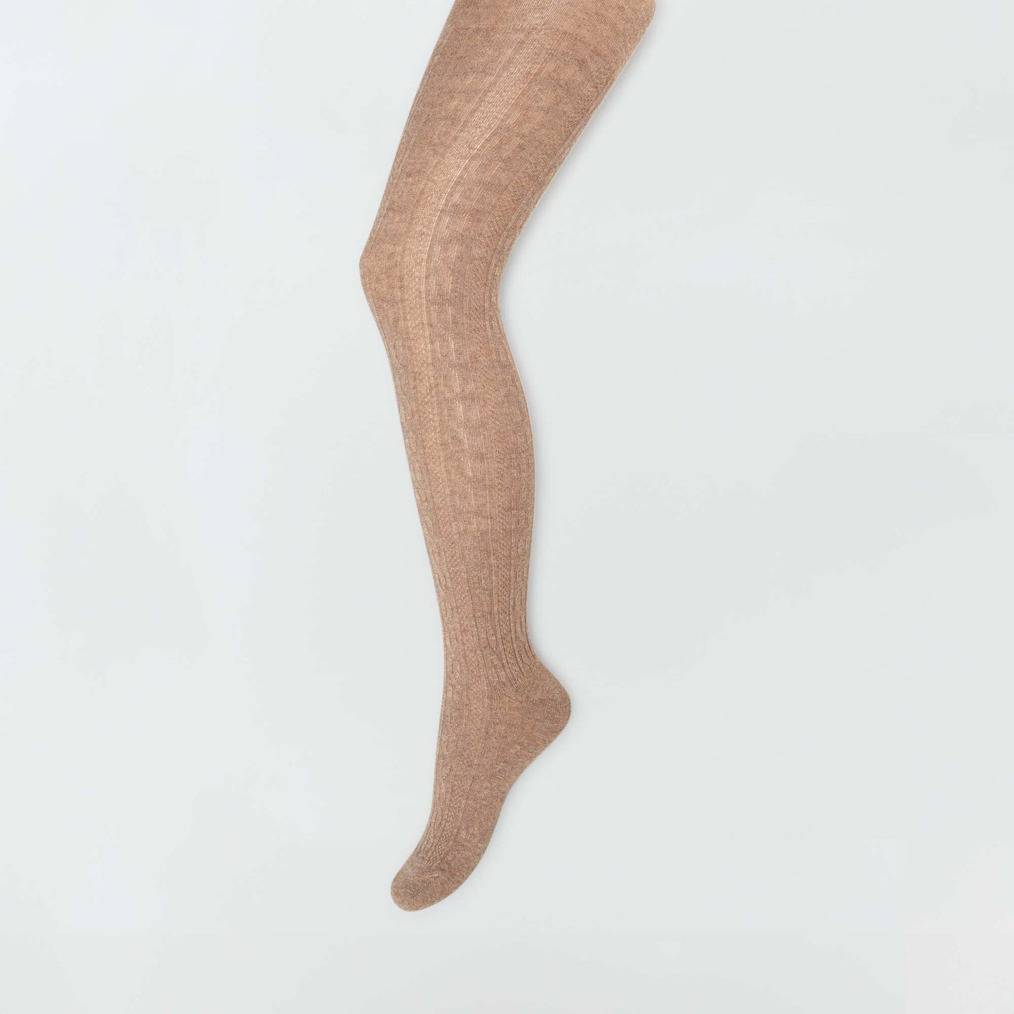 Warm knit tights - Pack of 2 KHAKI