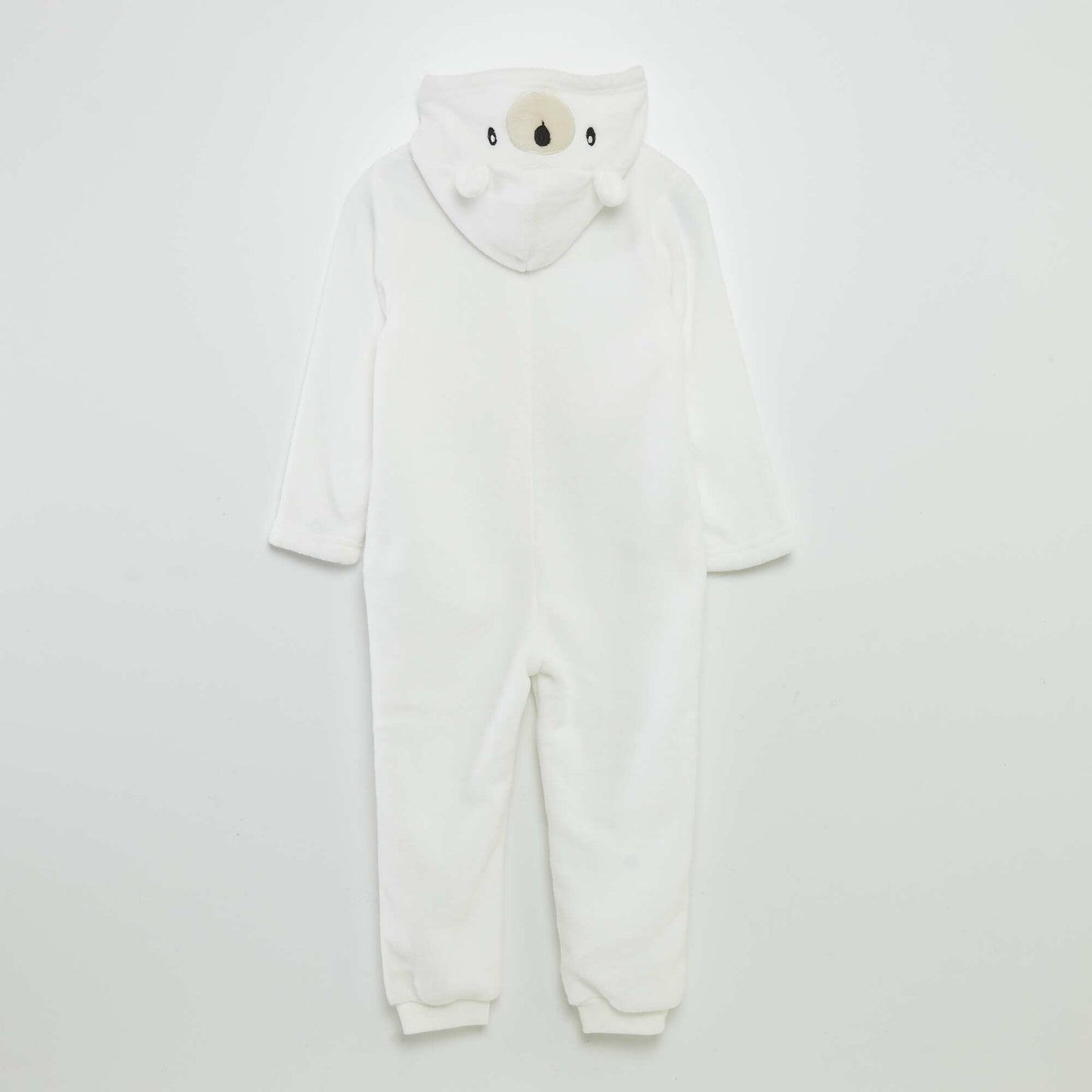 Bear fleece sleep onesie WHITE