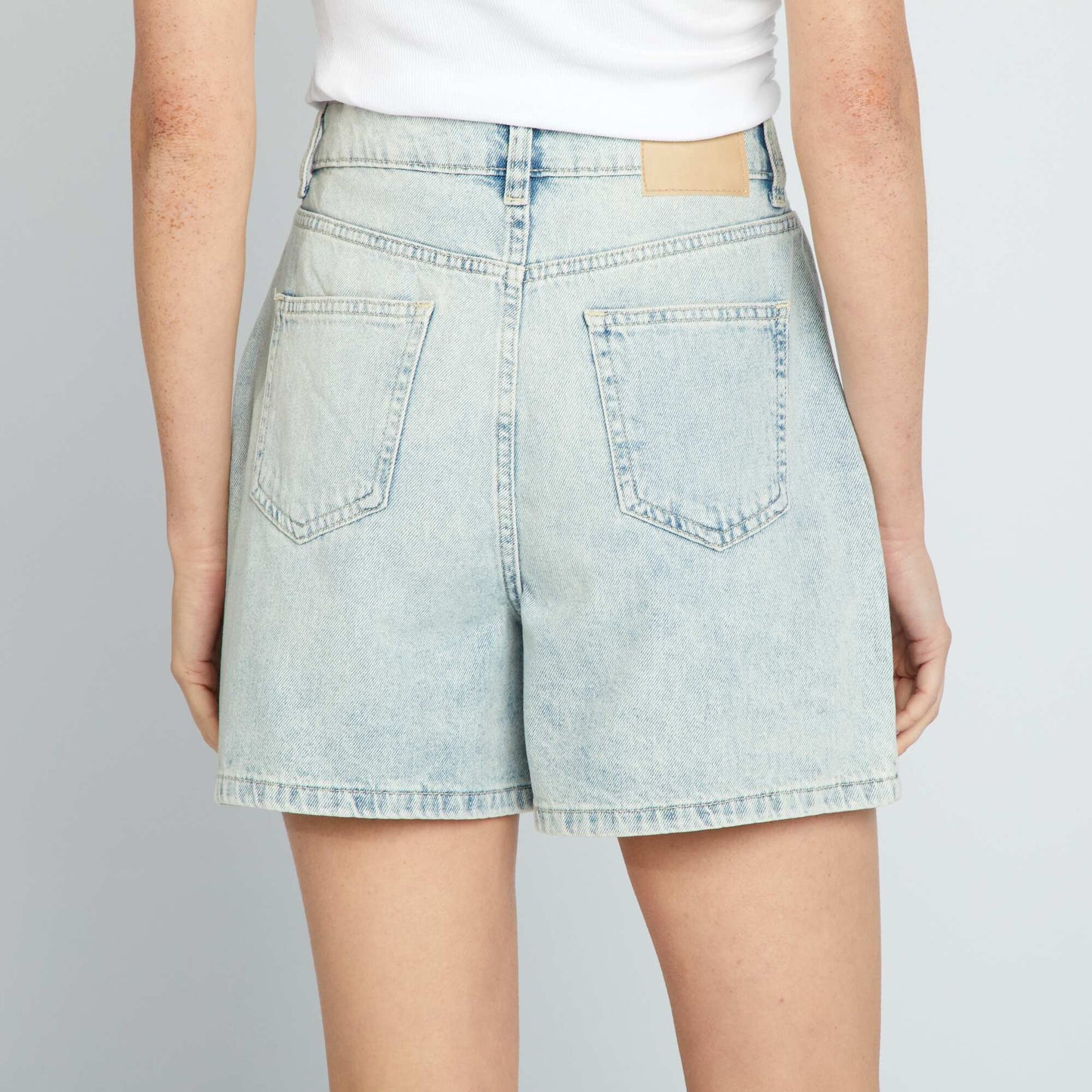 High-rise denim shorts BLUE