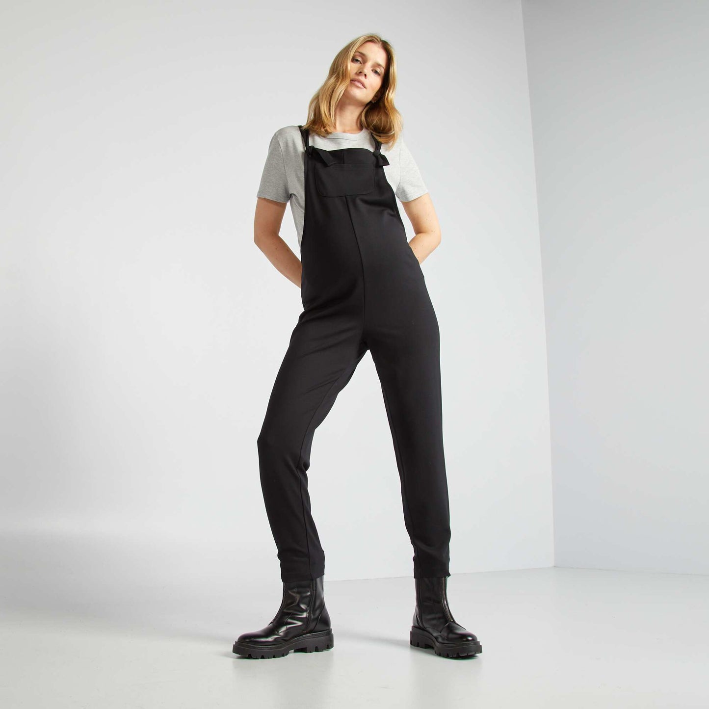 Maternity dungarees BLACK