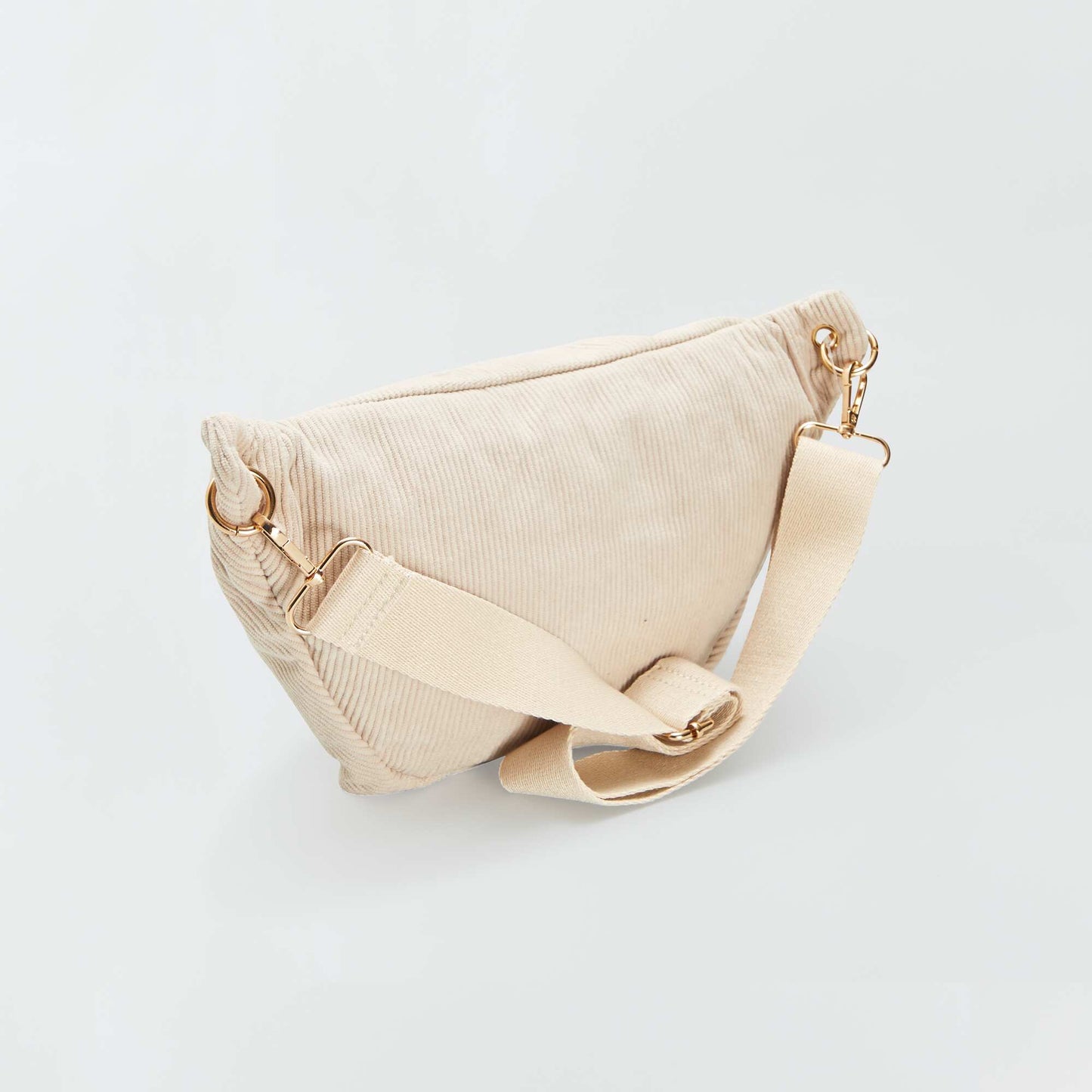 Corduroy waist bag WHITE