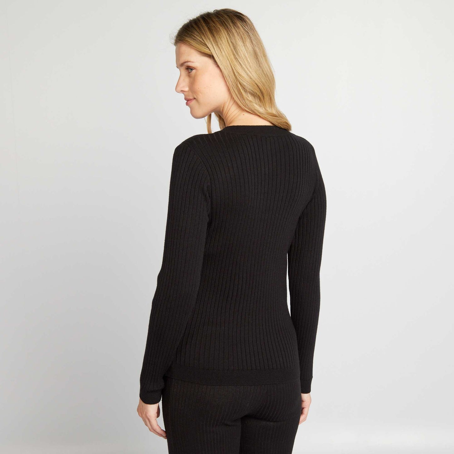 Fine-knit nursing jumper black