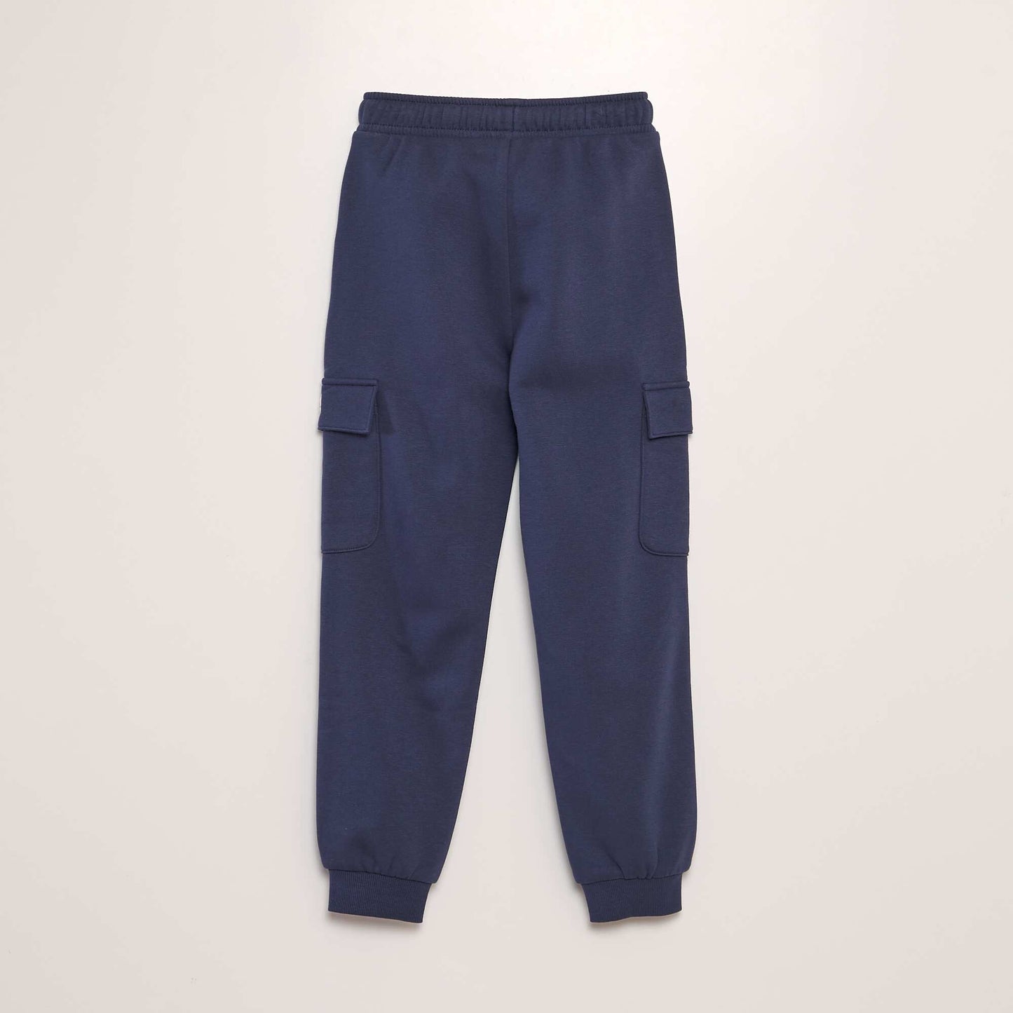 Sweatshirt fabric joggers with pockets BLUE