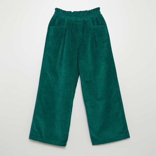 Corduroy trousers green