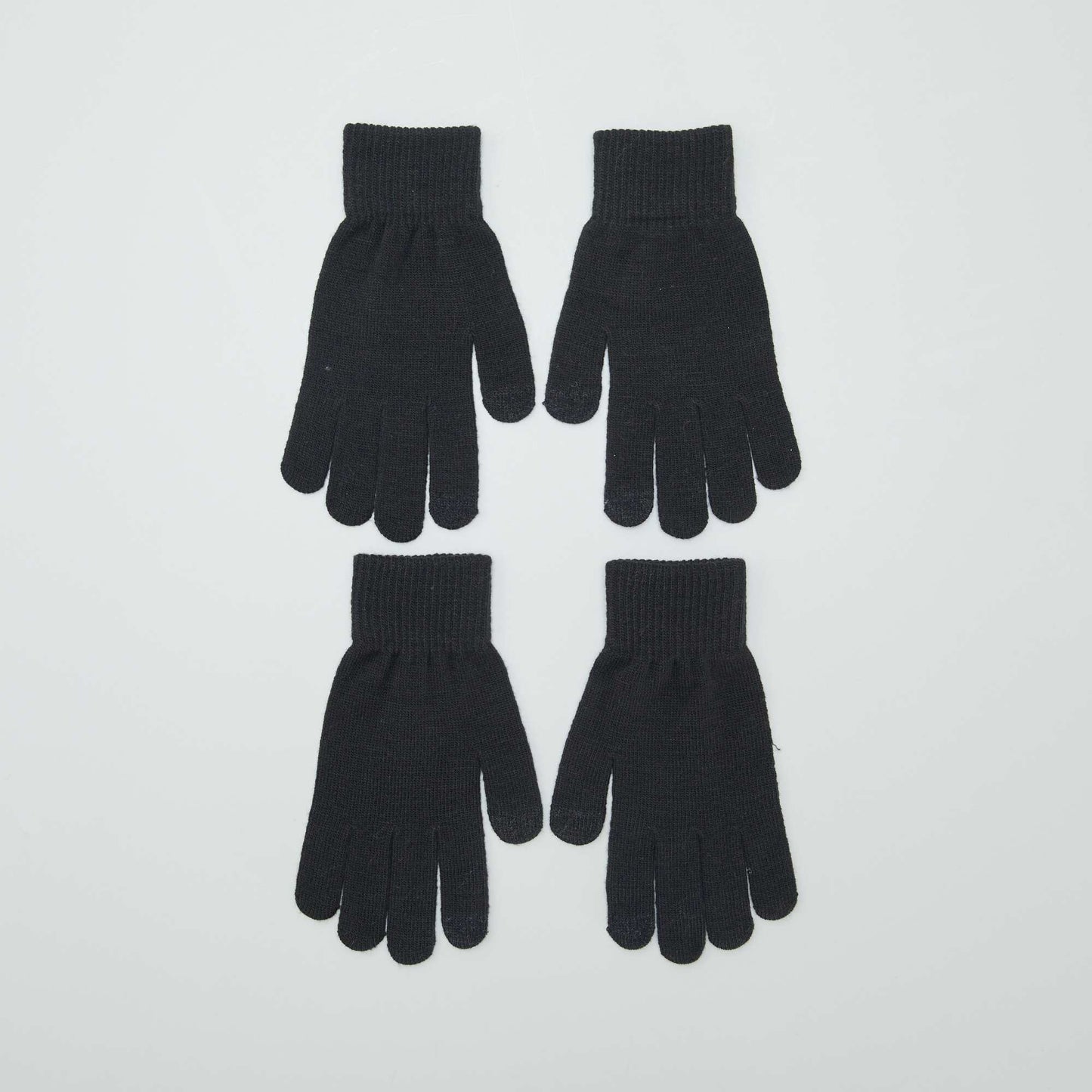 Pack of 2 pairs of gloves BLACK