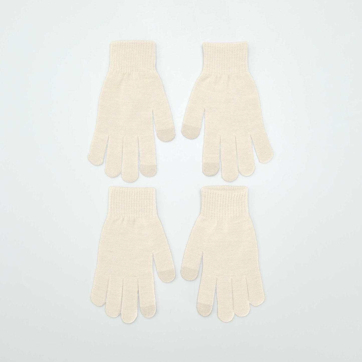 Pack of 2 pairs of gloves BEIGE