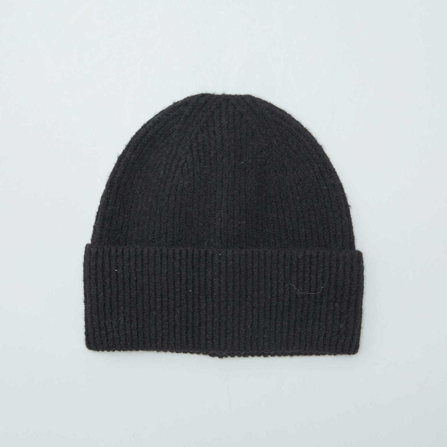 Cuffed knit beanie BLACK