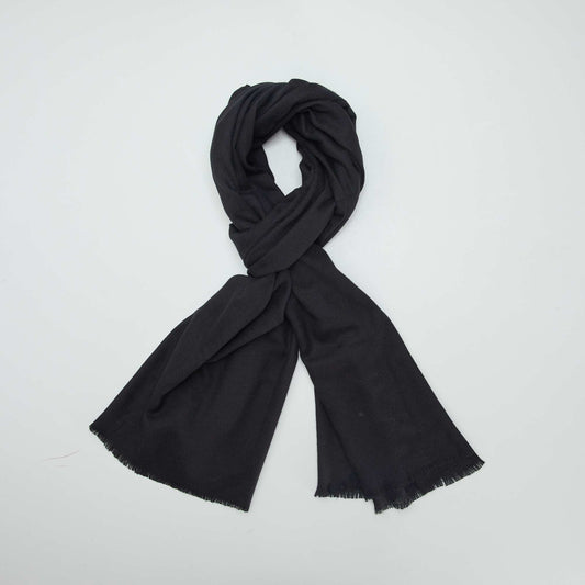 Plain scarf BLACK