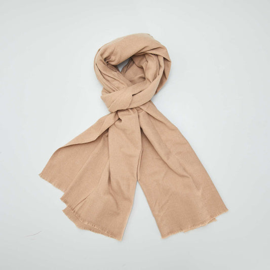 Plain scarf BROWN