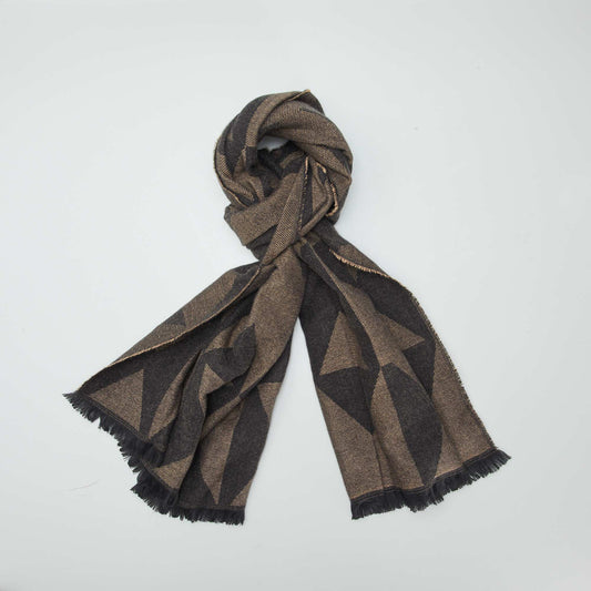 Large warm scarf BLACK