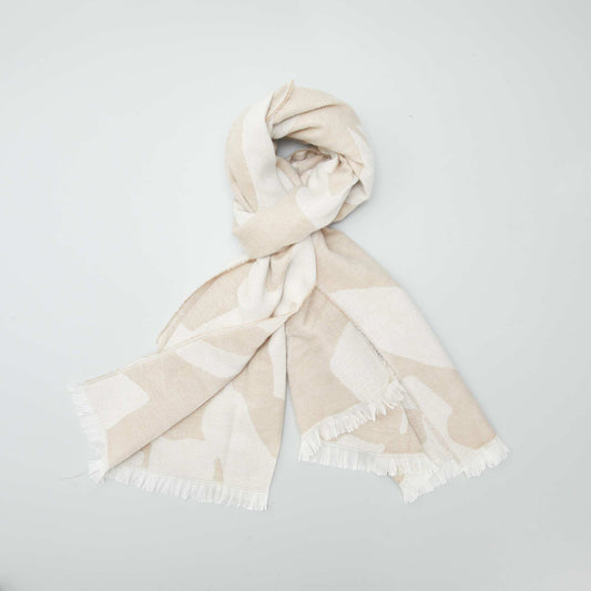 Large warm scarf BEIGE