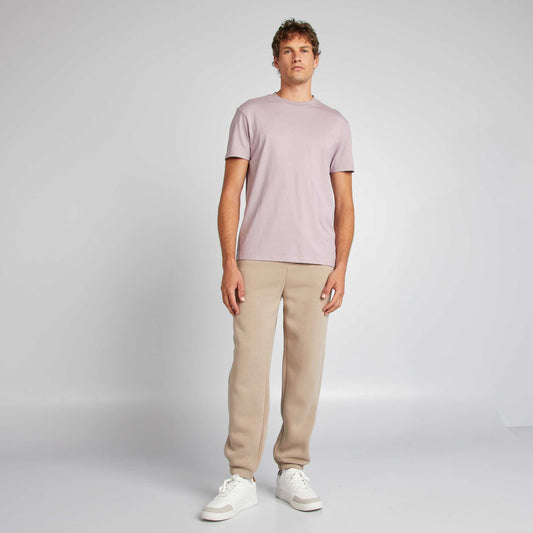 Plain regular joggers beige