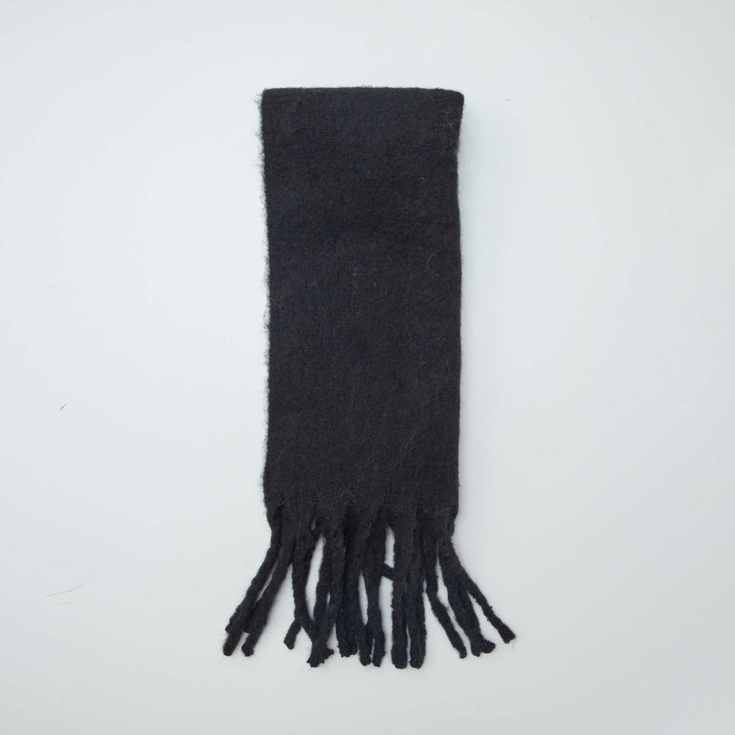 Fringed scarf BLACK