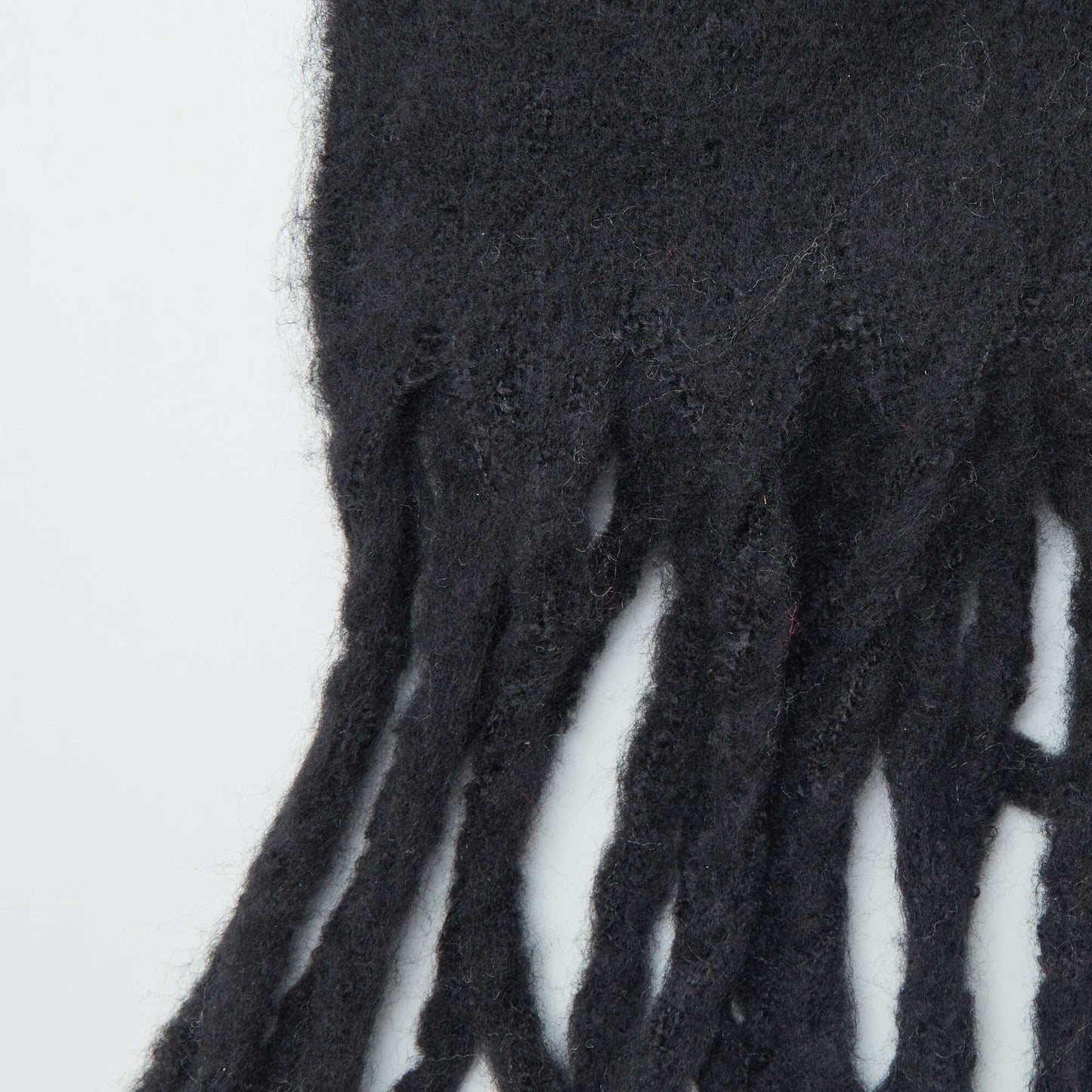 Fringed scarf BLACK