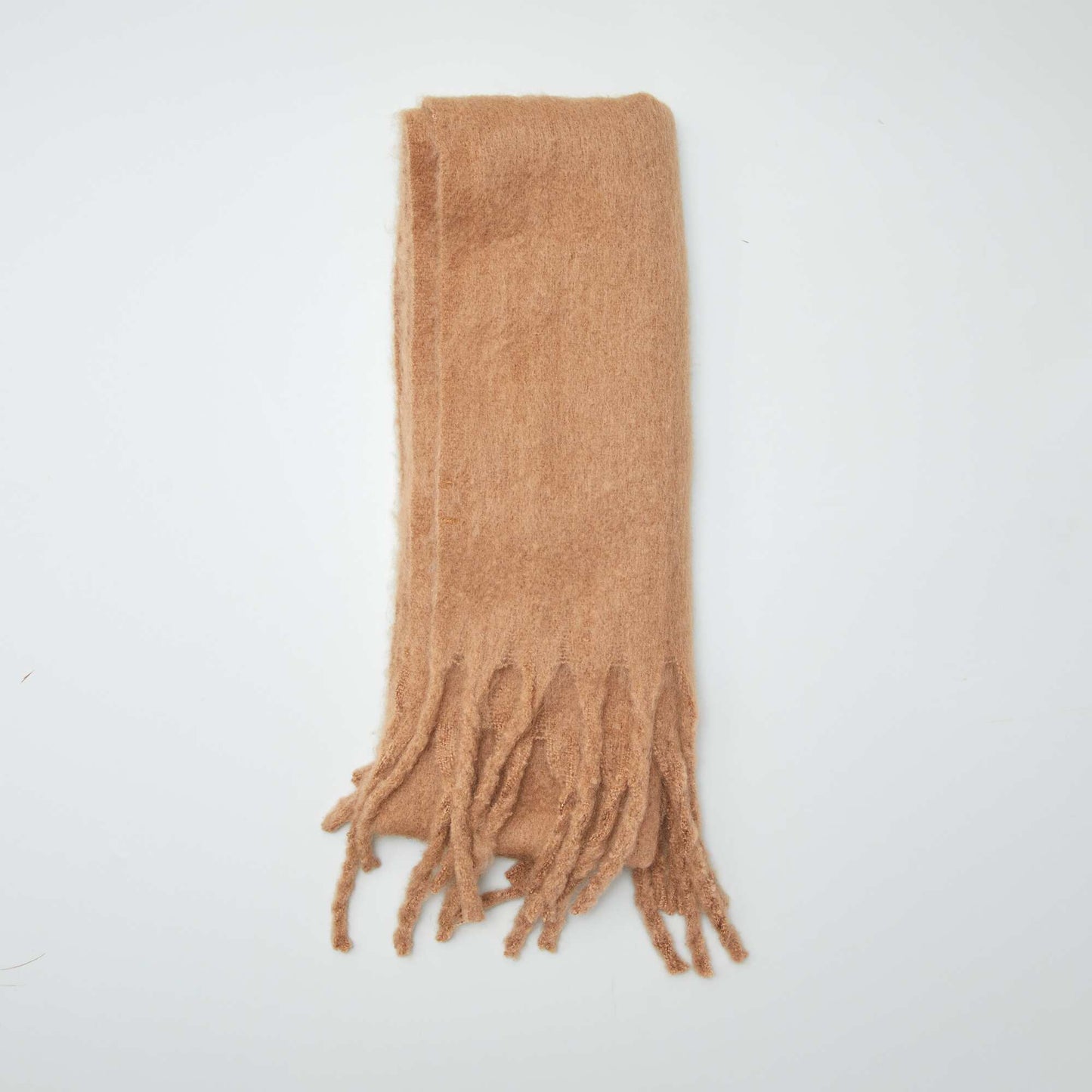 Fringed scarf BROWN