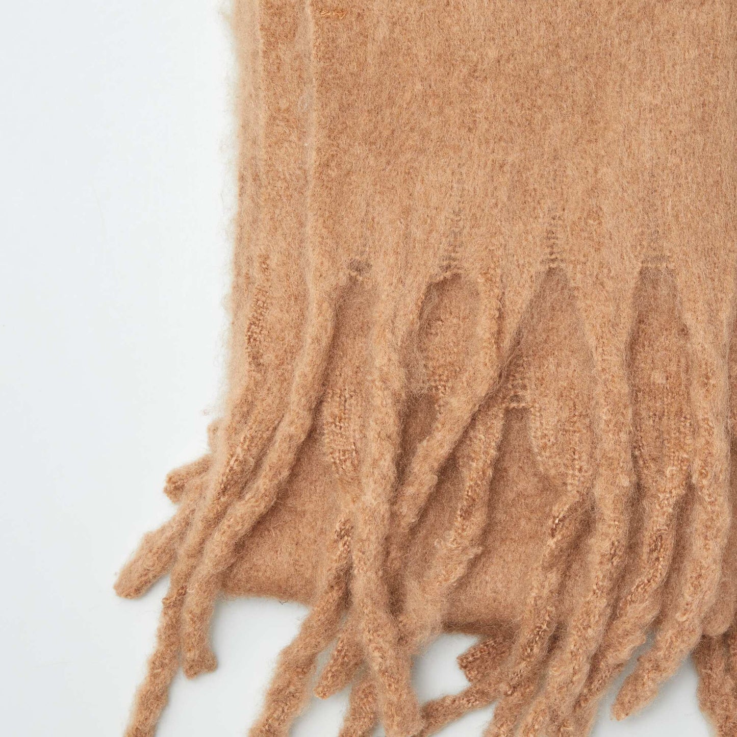 Fringed scarf BROWN