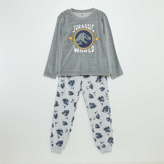 Jurassic World velour pyjamas - 2-piece set GREY