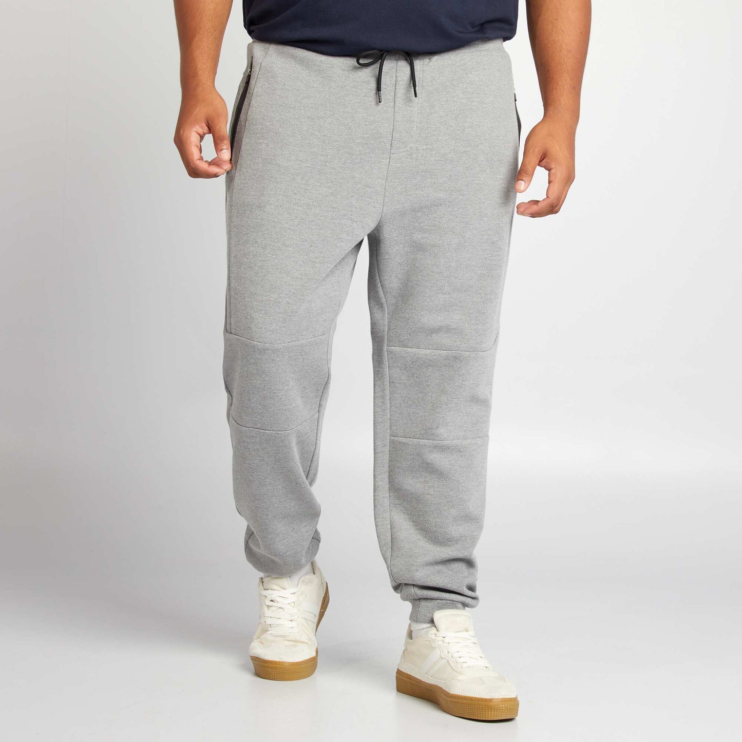 Piqué sweatshirt fabric joggers GREY