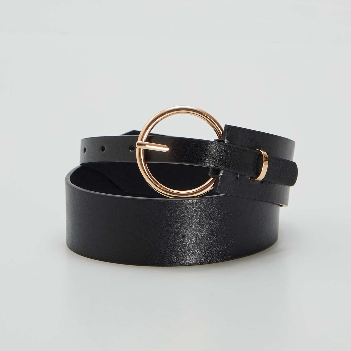 Plain wide belt BLACK