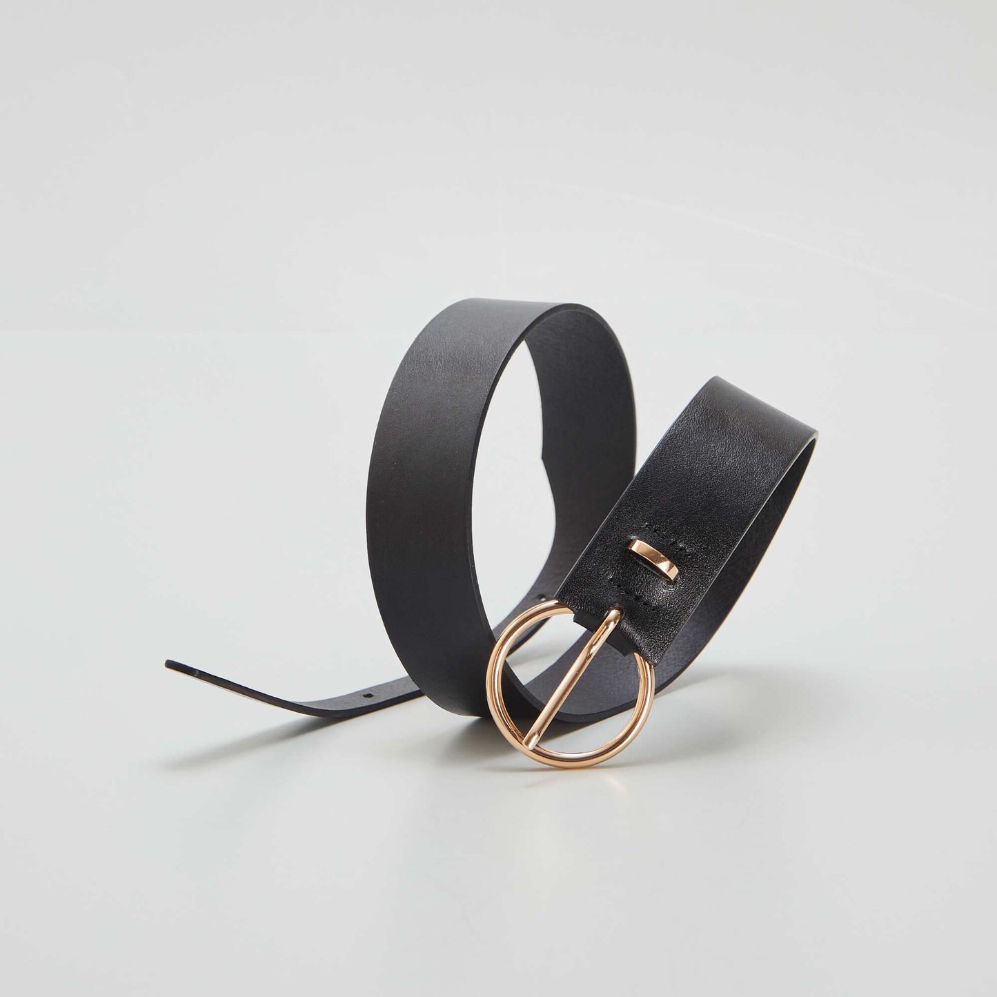 Plain wide belt BLACK