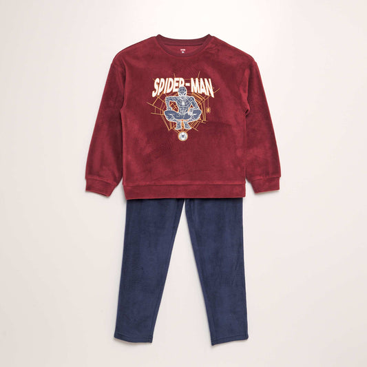 Spiderman fleece pyjamas RED