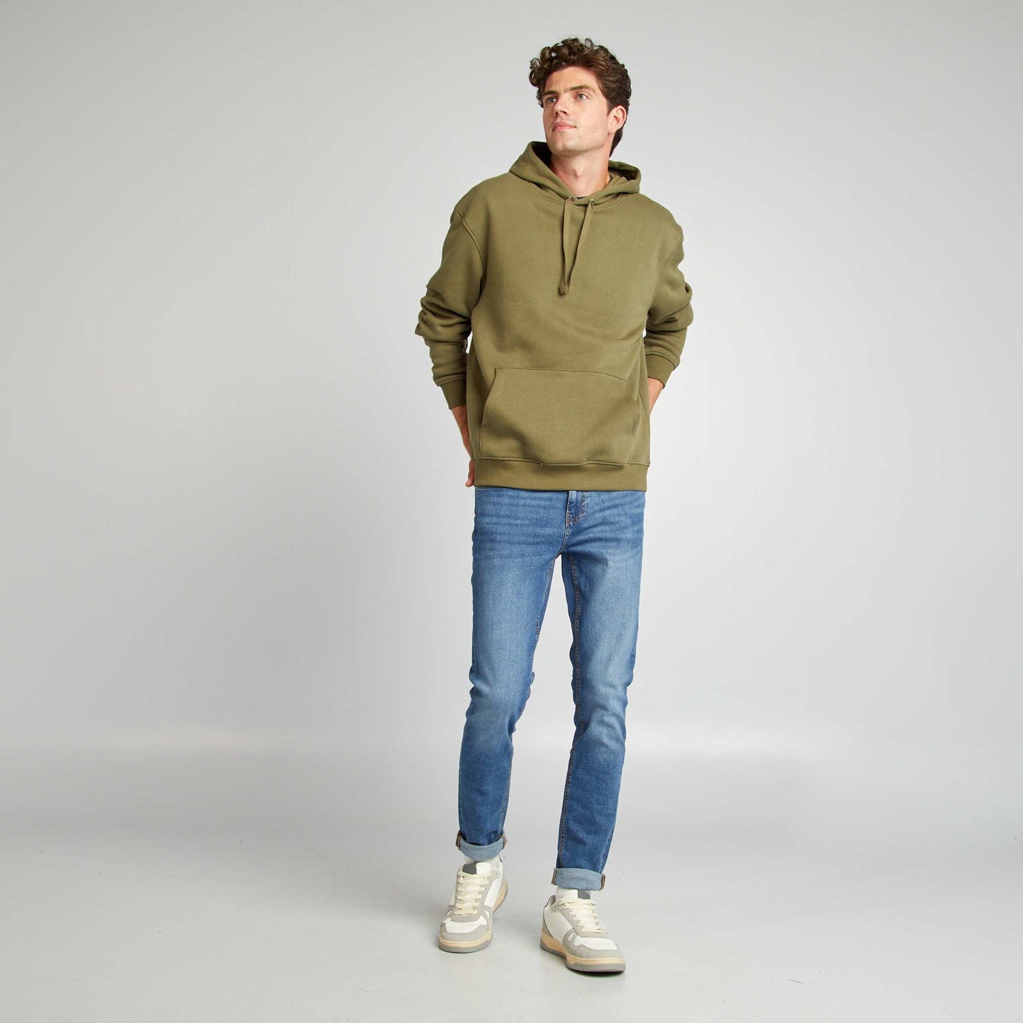 Plain hoodie KHAKI