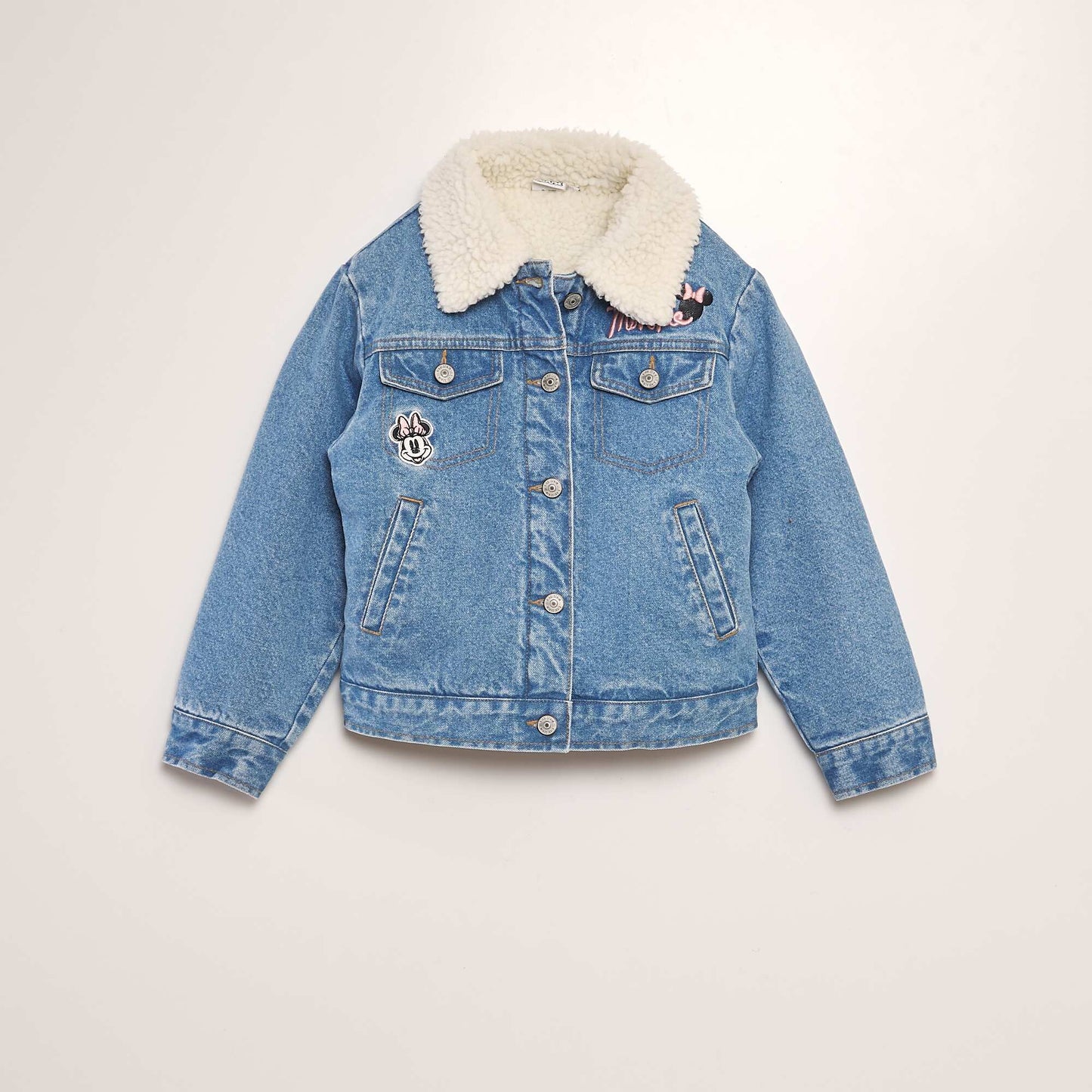 Denim and Sherpa 'Minnie' jacket BLUE