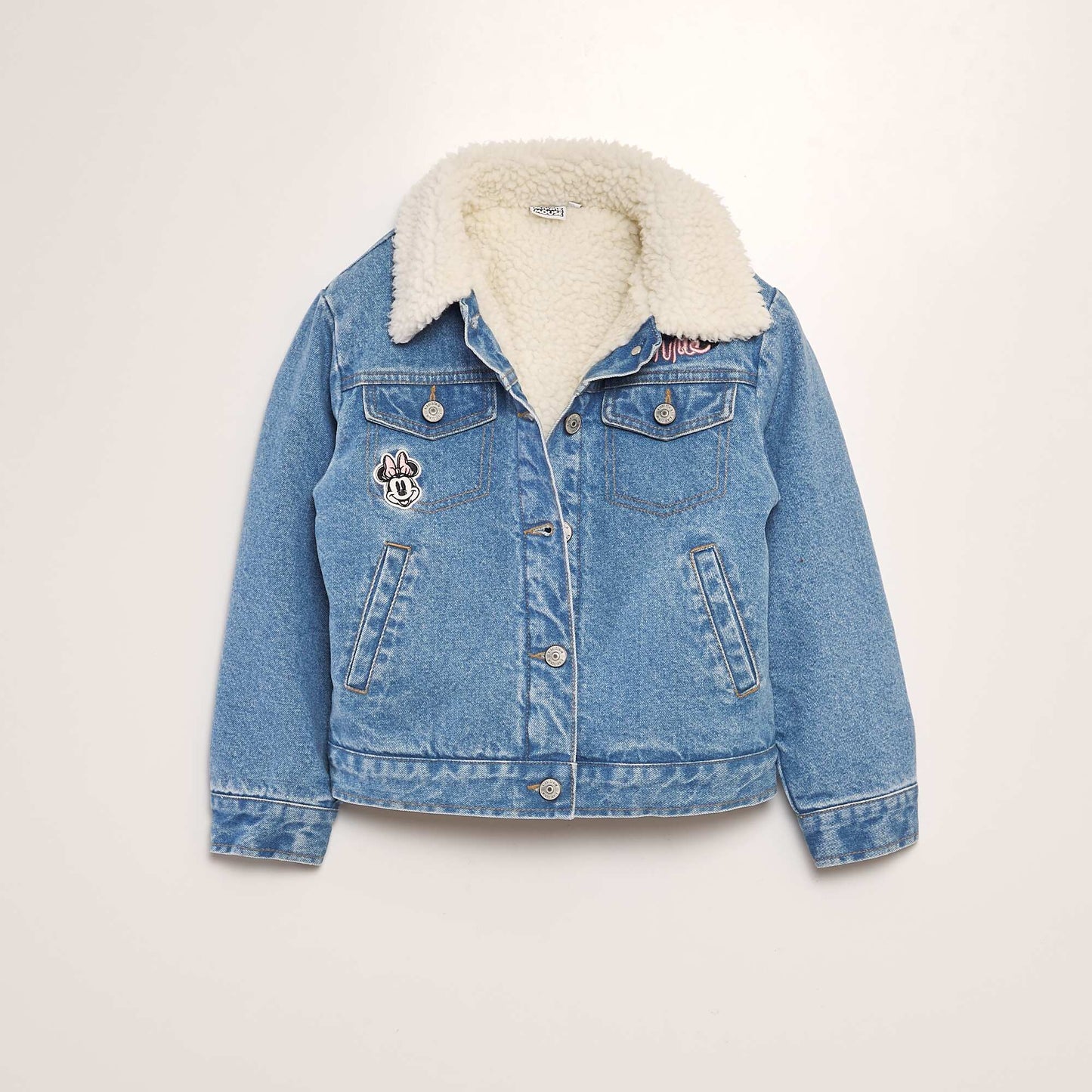 Denim and Sherpa 'Minnie' jacket BLUE