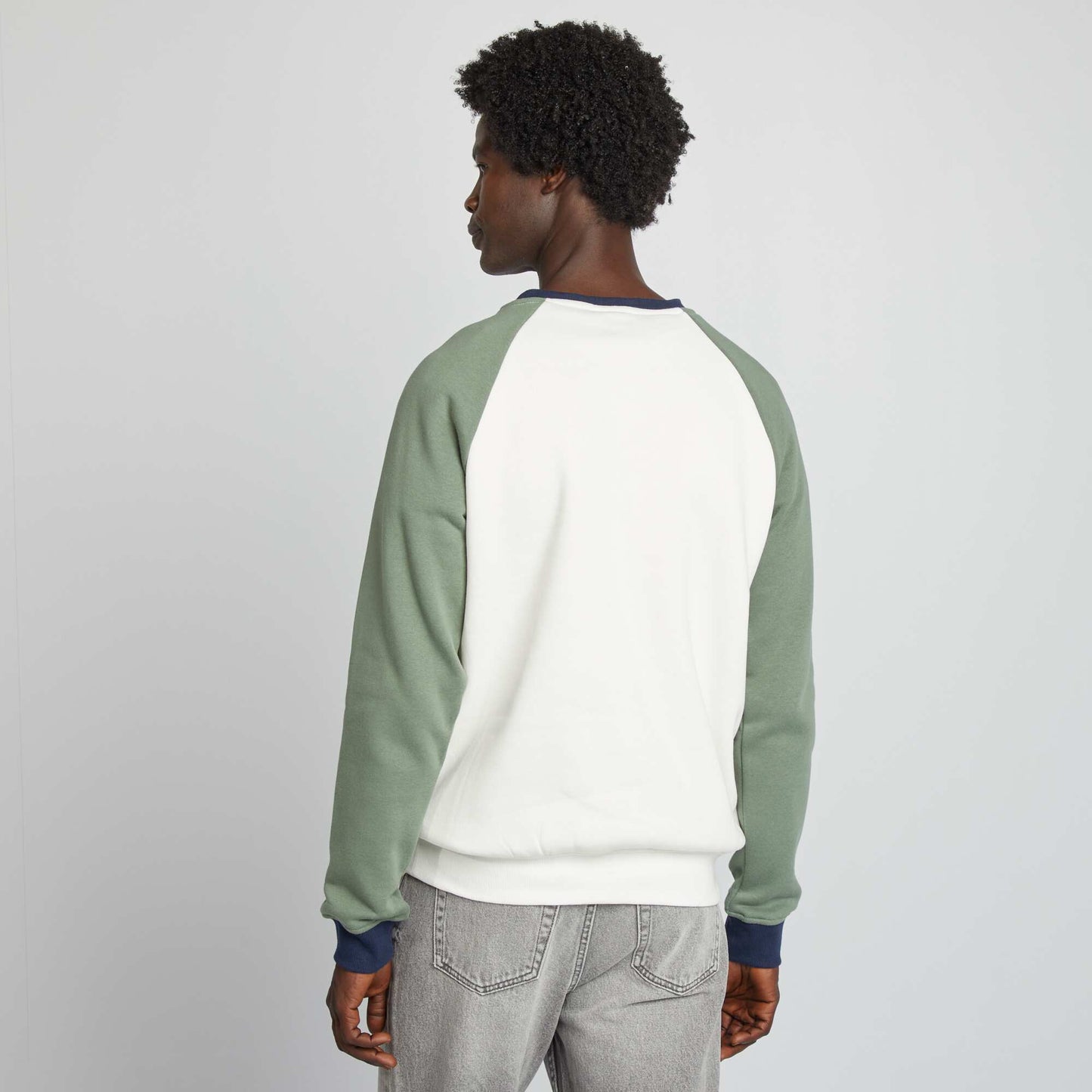 Colour block sweatshirt WHITE