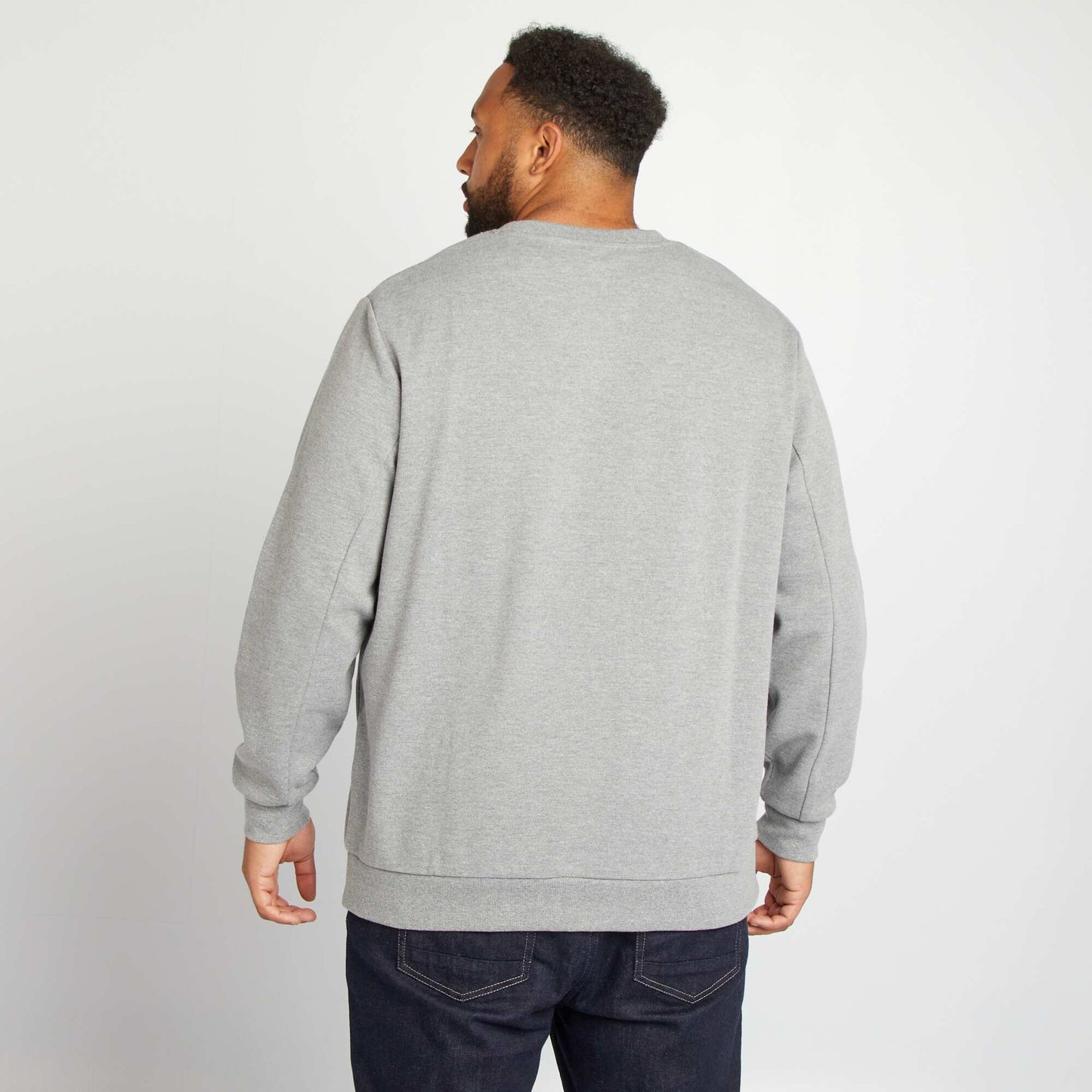 Plain sweatshirt with zip pockets GREY