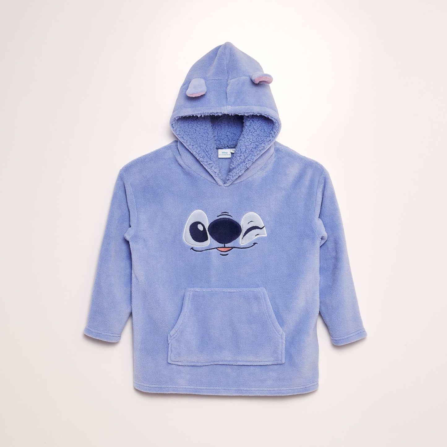 'Stitch' fleece hoodie BLUE