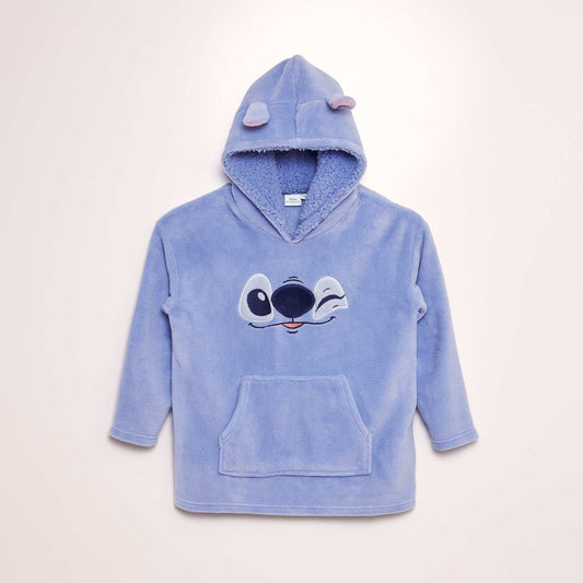 'Stitch' fleece hoodie BLUE