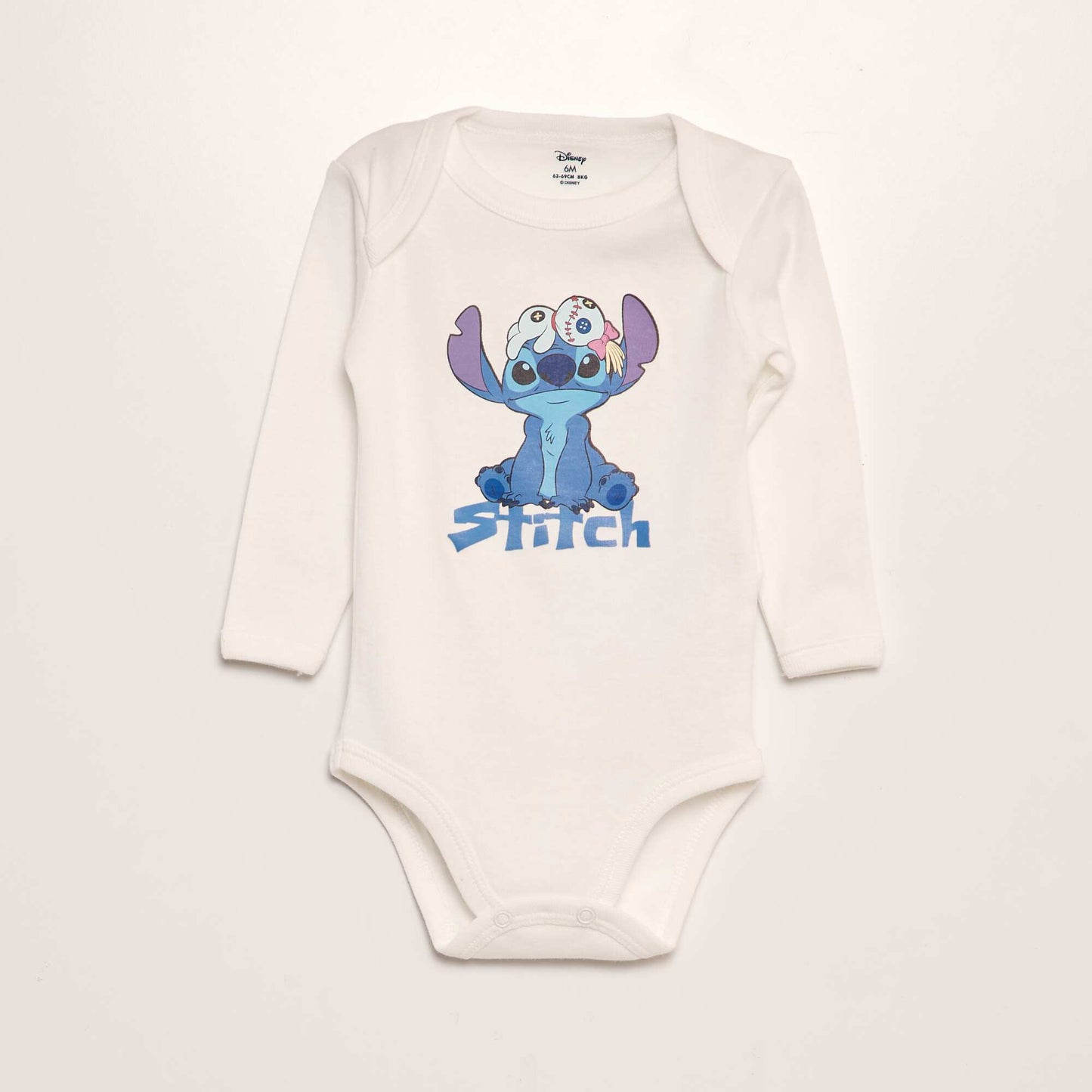 'Stitch' jersey bodysuits - pack of 2 BLUE