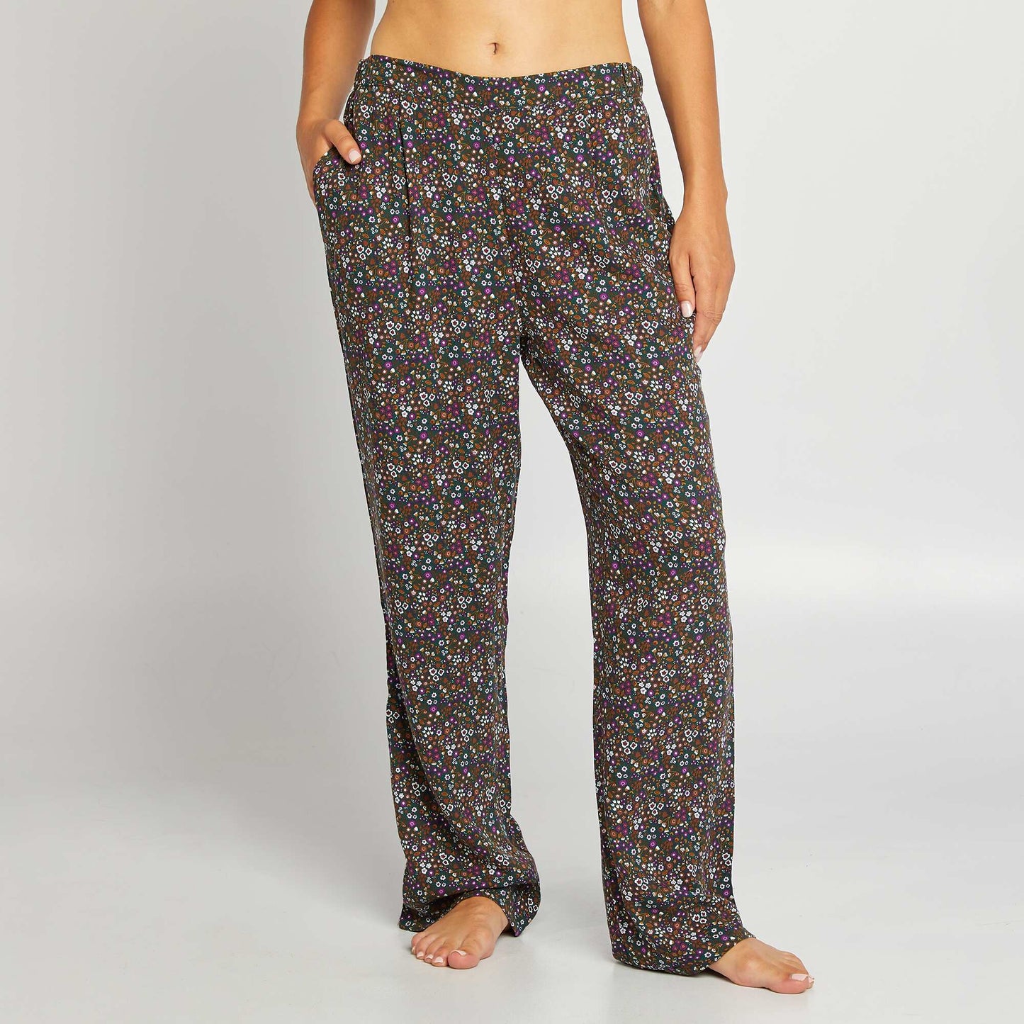 Floral pyjama bottoms GREEN