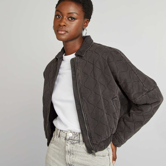 Stylish quilted jacket GREY