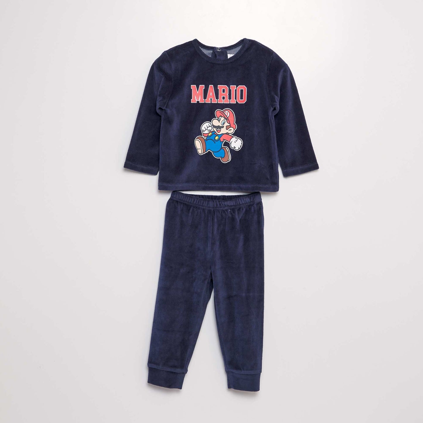 'Mario' velour pyjama set - 2-piece set BLUE