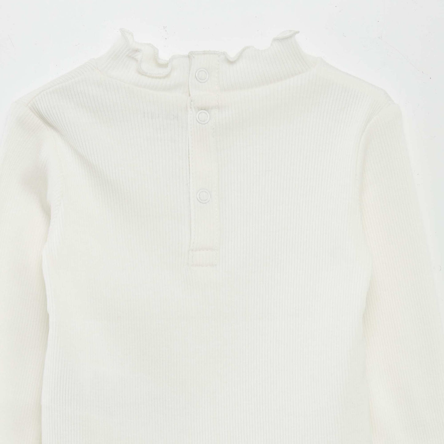 Ribbed knit undersweater WHITE